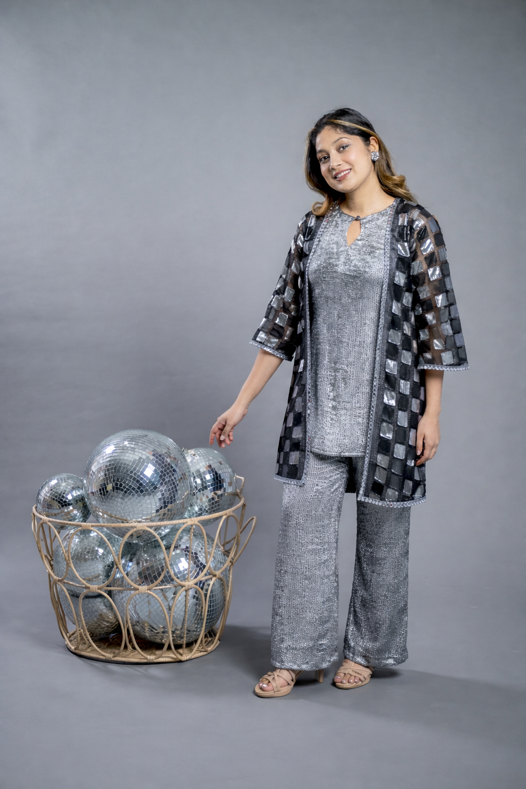 Moonlight kurta set with jacket