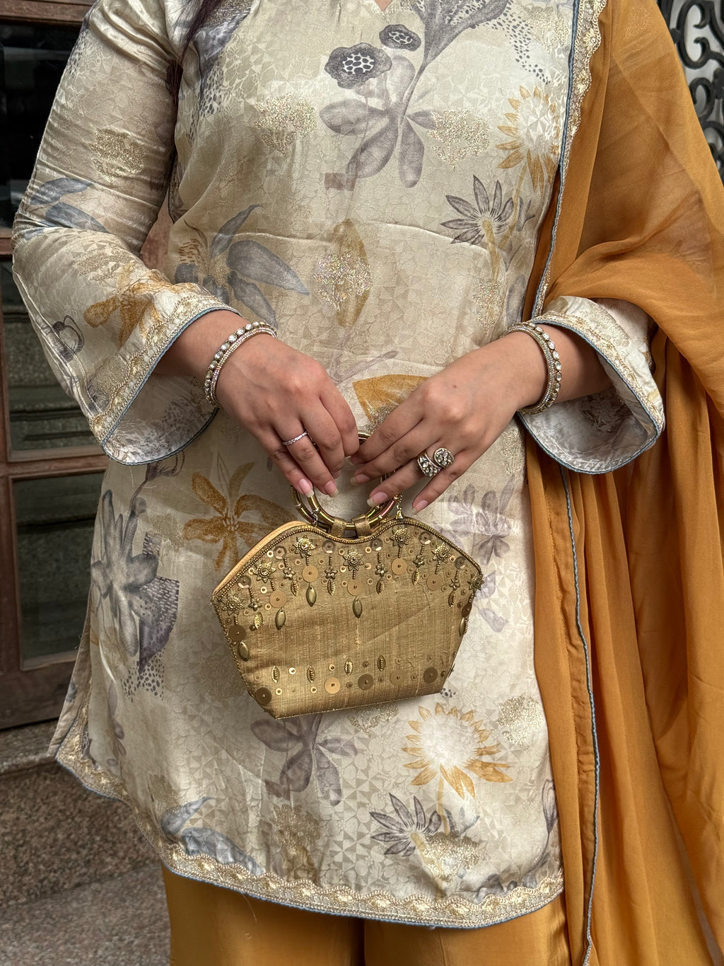 Amber Petal Kurta With Shalwar And Dupatta