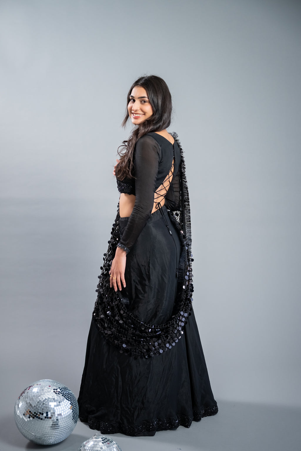 Midnight Pearl Embroidered Ensemble