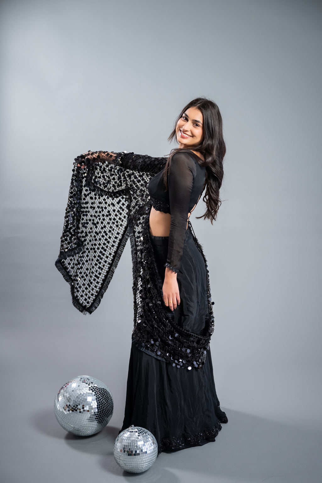 Midnight Pearl Embroidered Ensemble