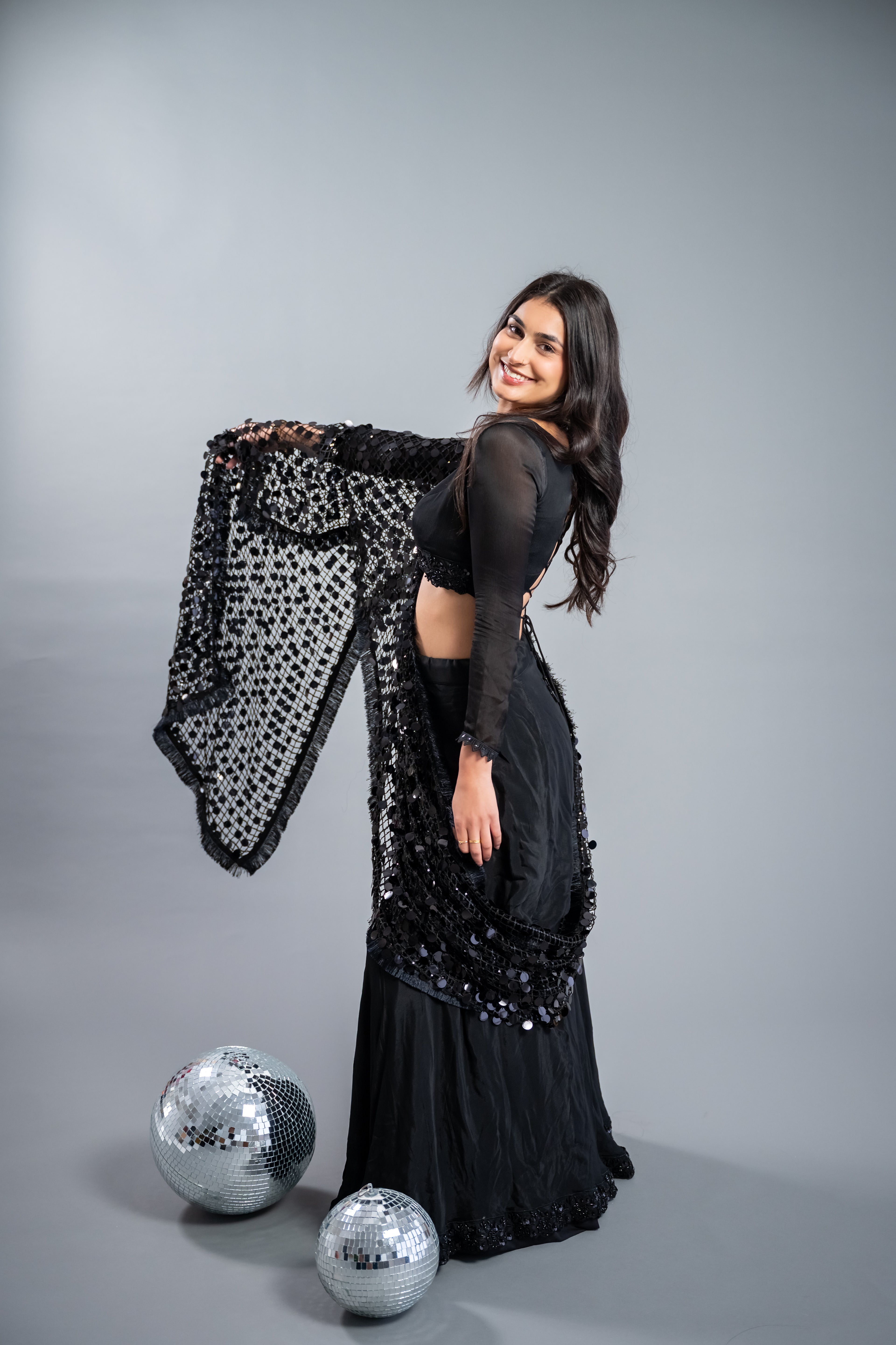 Midnight Pearl Embroidered Ensemble