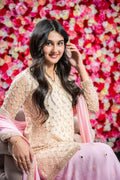 Rose Mist Cutwork Kurta With Shalwar