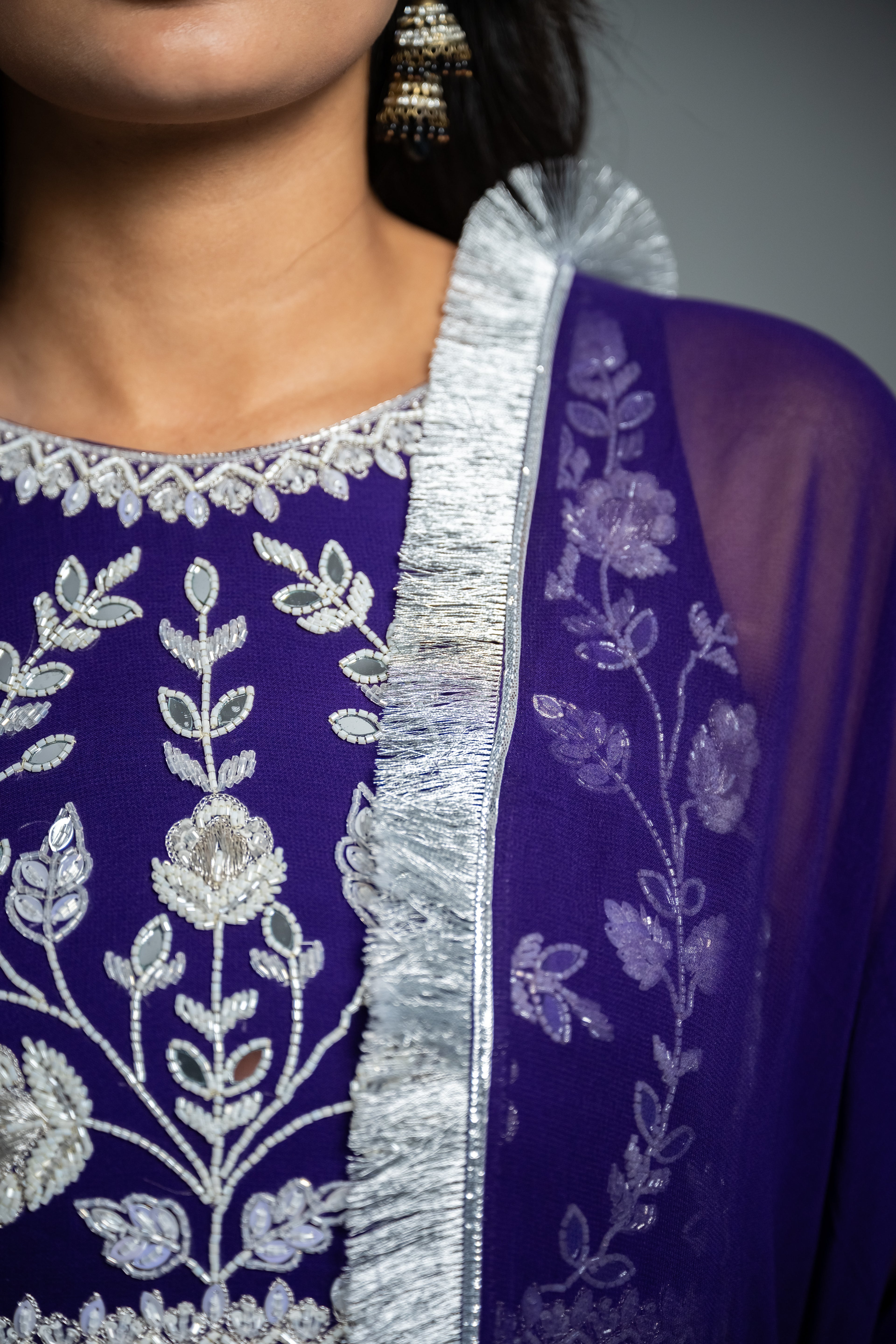 Amethyst Bloom Tunic Set
