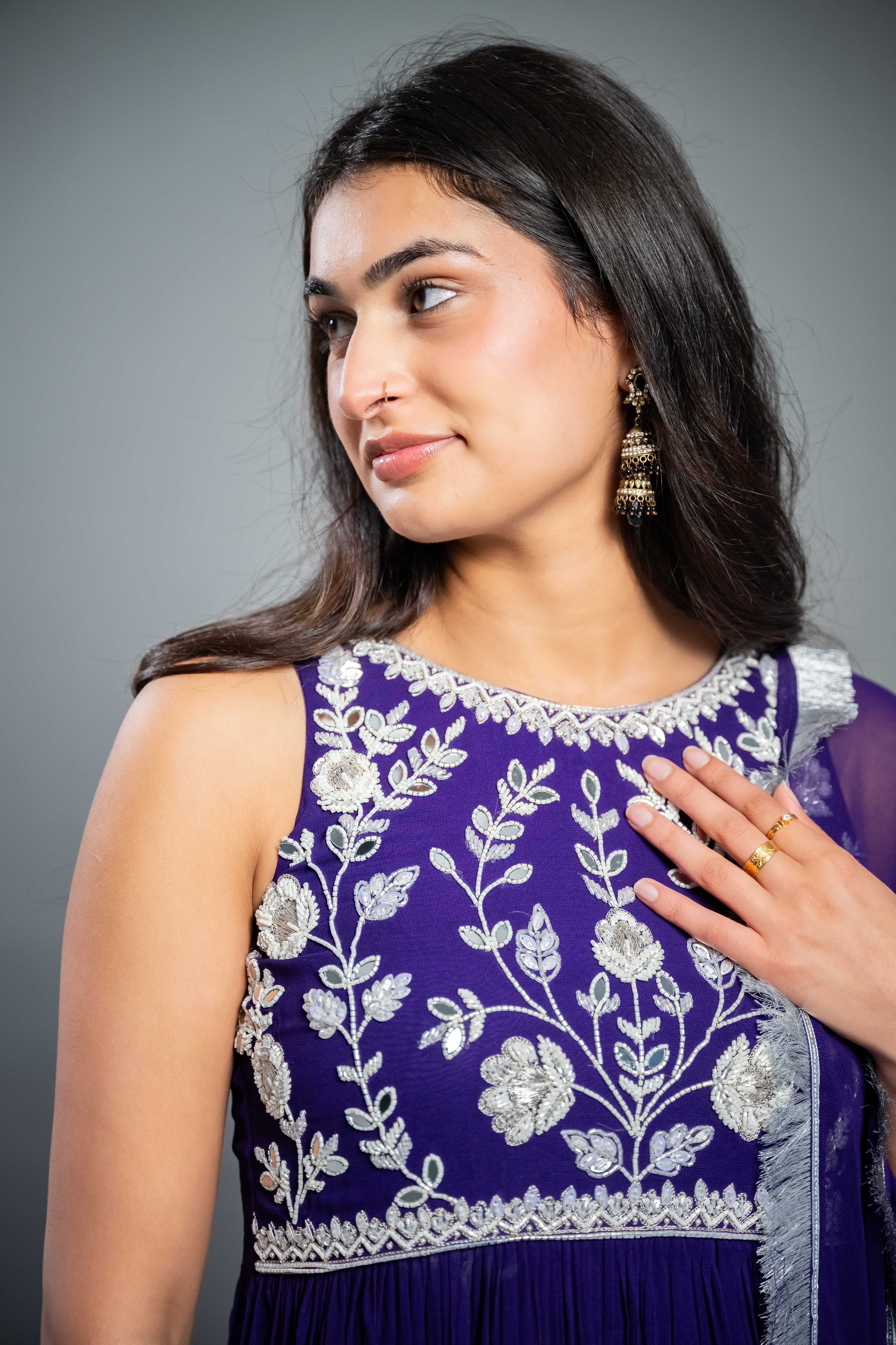 Amethyst Bloom Tunic Set