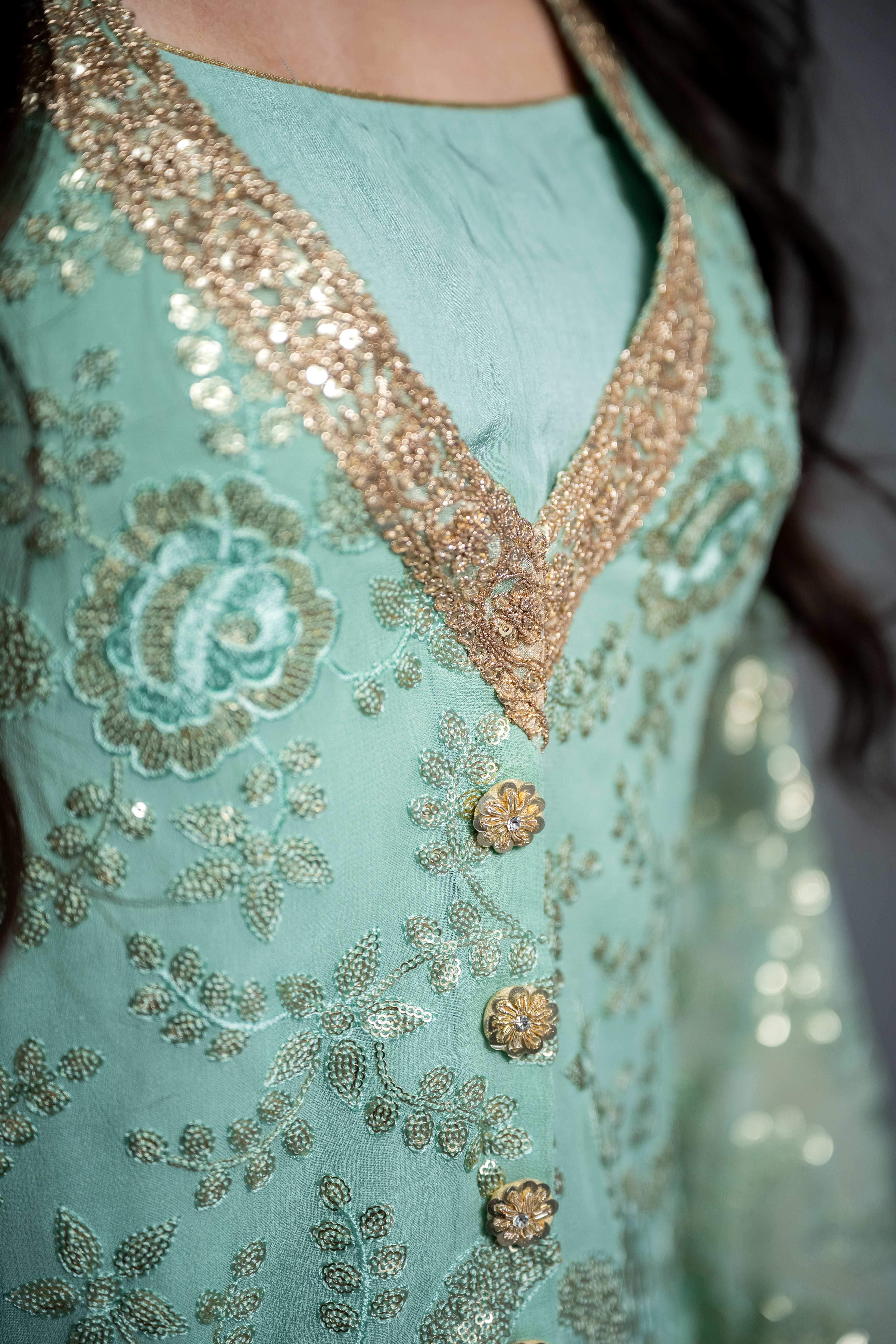 Sunset Glow Embroidered Ensemble